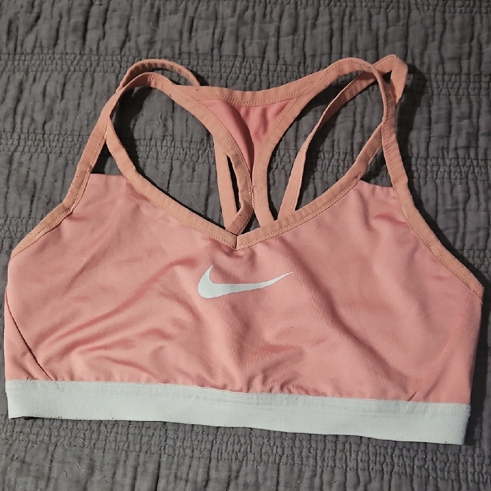 Nike Women's Mauve and Gray Sports Bra